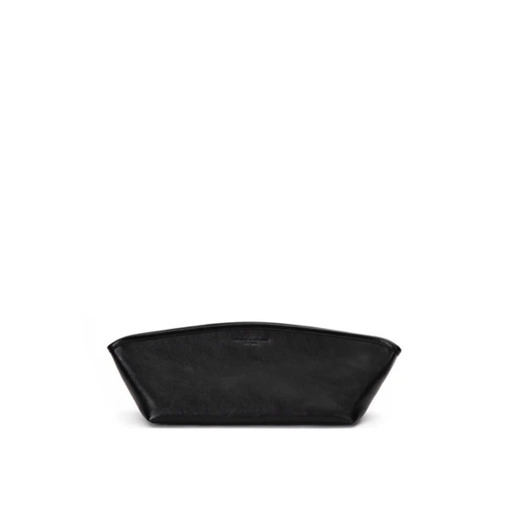 Brandon Blackwood Victoria Black Leather Clutch NWT